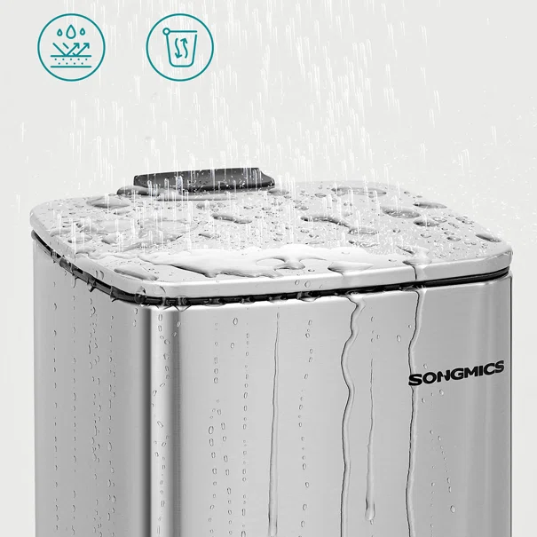 Κάδος Απορριμμάτων Μπάνιου (23.9x19.3x33.5) Songmics 8lt LTB591E02