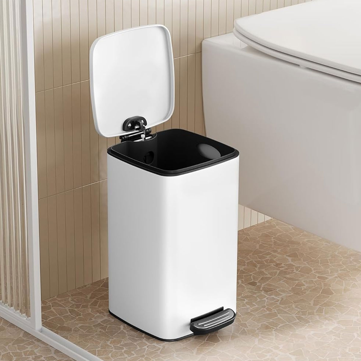 Κάδος Απορριμμάτων Μπάνιου (23.9x19.3x33.5) Songmics 8lt LTB591W0802