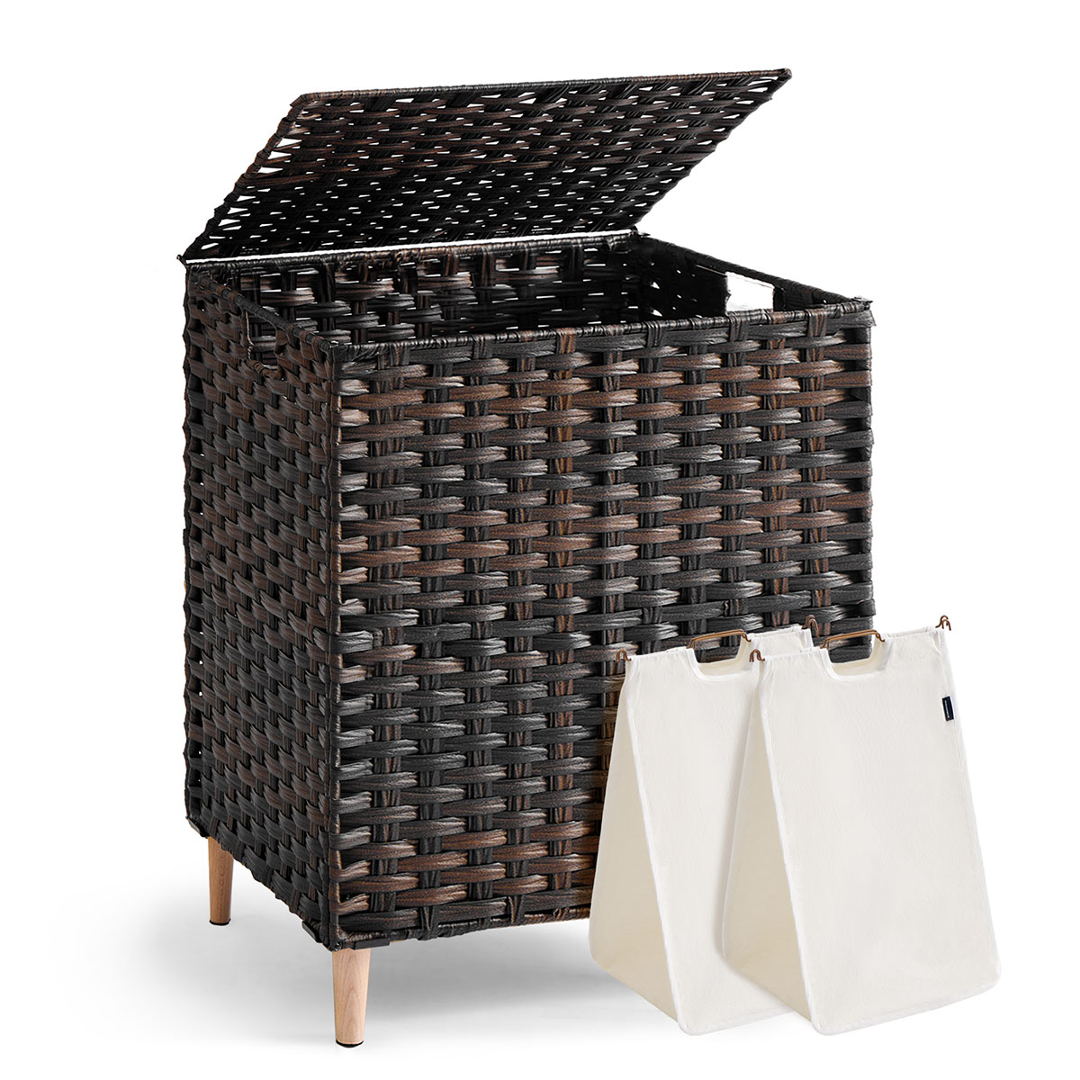 Καλάθι Απλύτων 2 Θέσεων 110Lit (46x40x70) Songmics LCB222ME01
