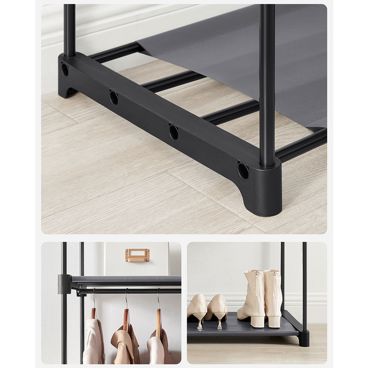 Υφασμάτινη Ντουλάπα (140X43X174) Songmics Ryg02Gy Οργάνωση & Αποθήκευση Ντουλάπας Υφασμάτινες Ντουλάπες Spitishop