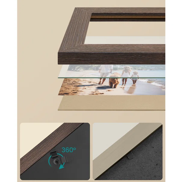 Κορνίζα Τοίχου 12 Θέσεων (63.6x3.6x63.3) Songmics RPF022M01V1