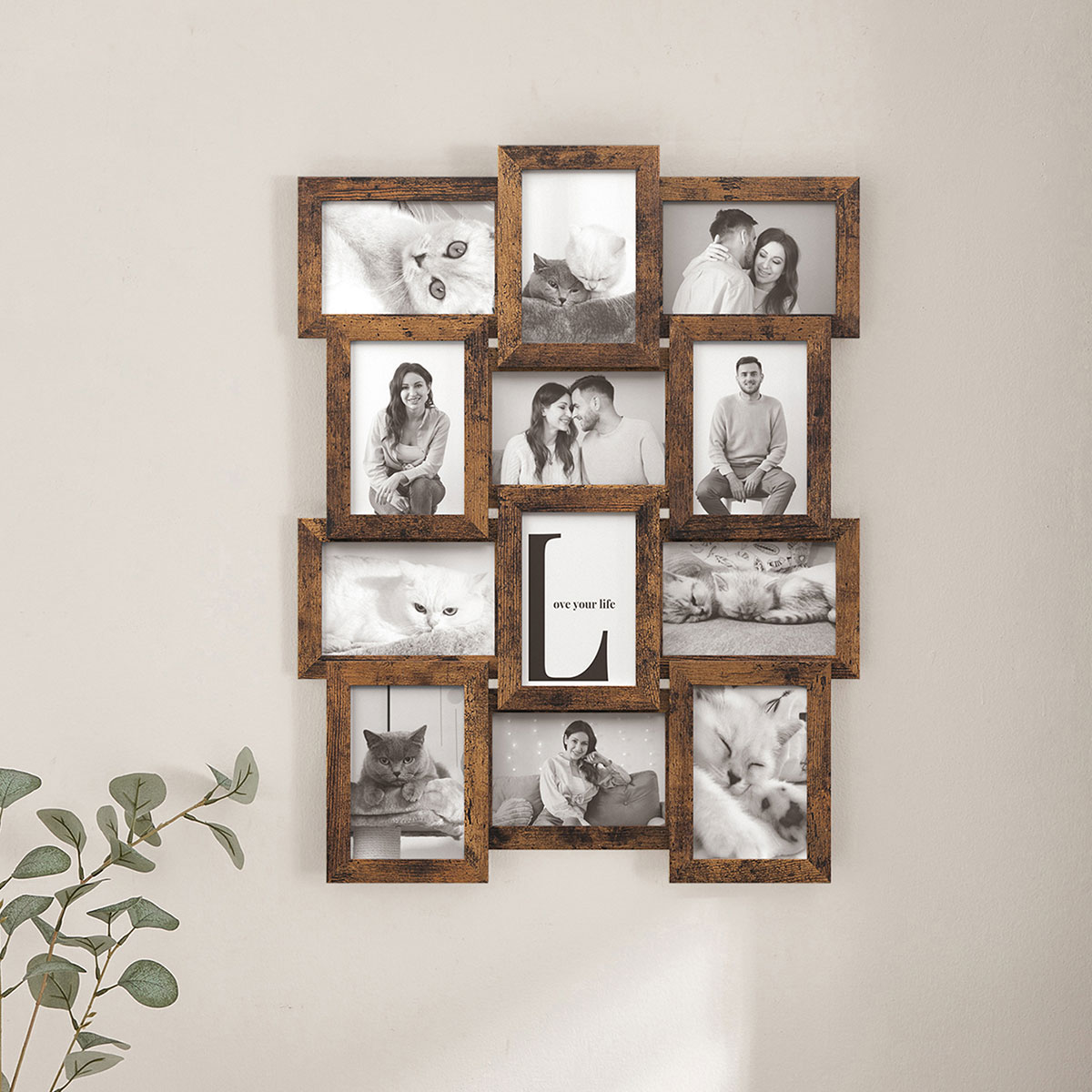 Κορνίζα Τοίχου 12 Θέσεων (47.5x2.4x62) Songmics RPF026X01V1