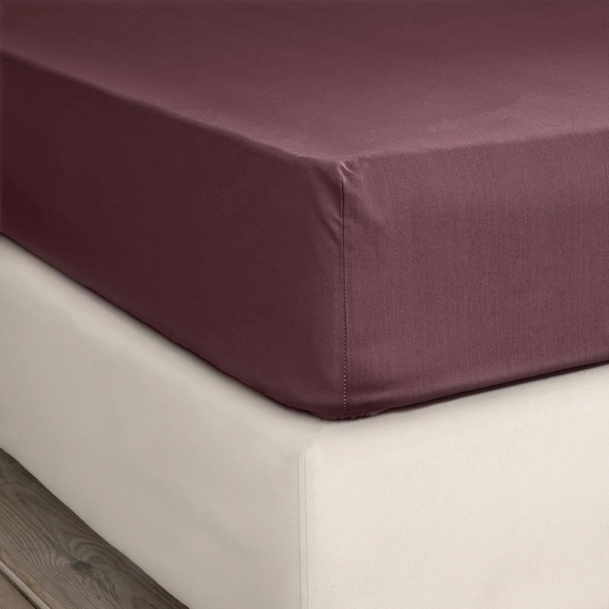 Σεντόνι Ημίδιπλο Επίπεδο (180x260) Nima Unicolors SS24 Deep Bordeaux