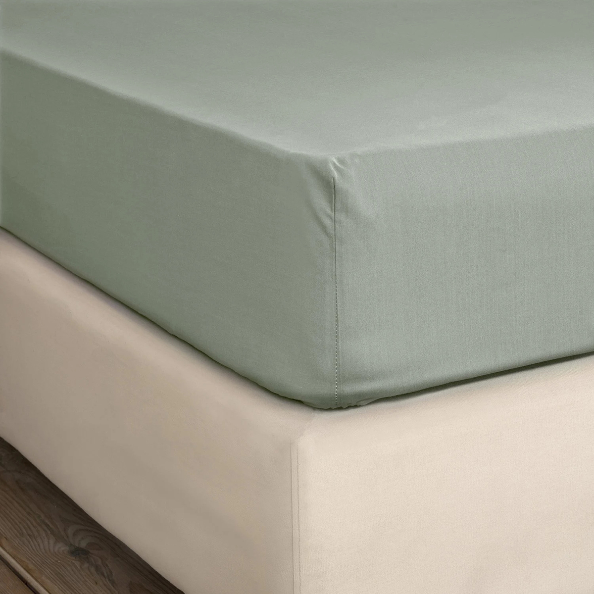 Σεντόνι Μονό Με Λάστιχο (100x200+32) Nima Unicolors SS24 Rock Green