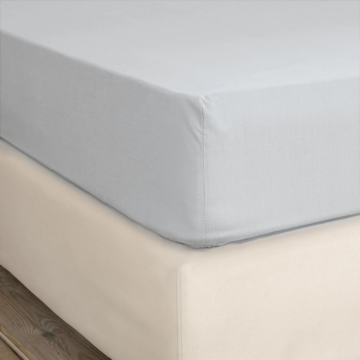 Σεντόνι Υπέρδιπλο Με Λάστιχο (165x205+35) Nima Unicolors SS24 Shiny Gray