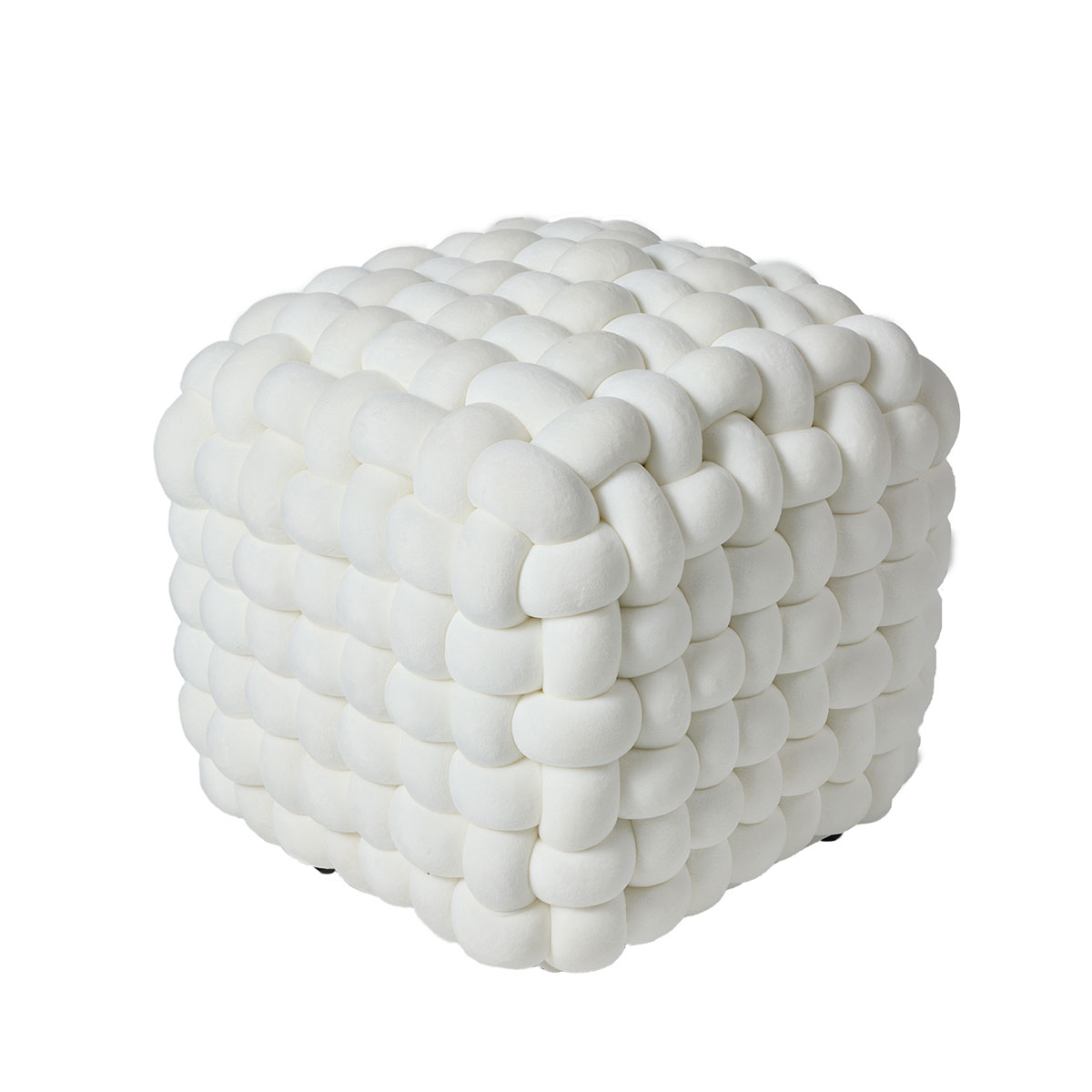 Πουφ (43x43x40) Das Home Stool Line 2275 White