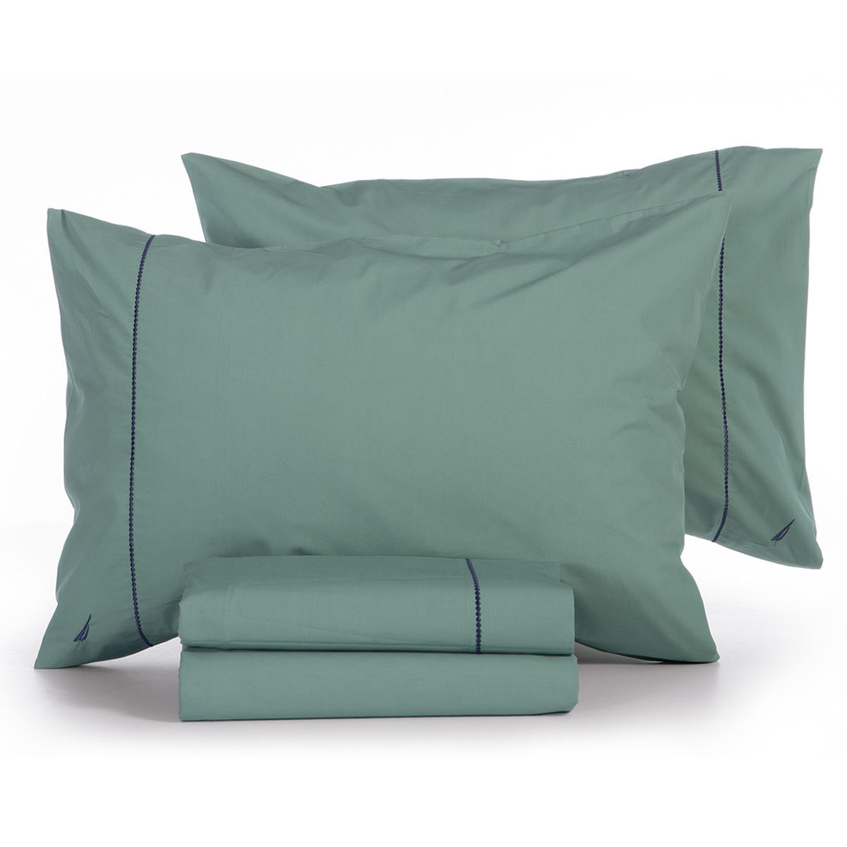 Σεντόνια King Size (Σετ) Nautica By Nef-Nef Homeware Nau Wave Solid Green
