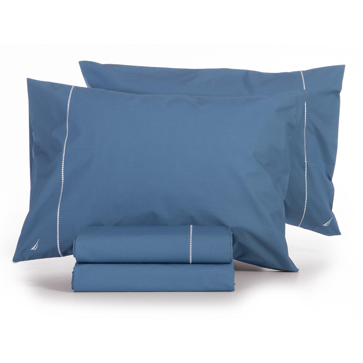 Σεντόνια King Size (Σετ) Nautica By Nef-Nef Homeware Nau Wave Solid Blue