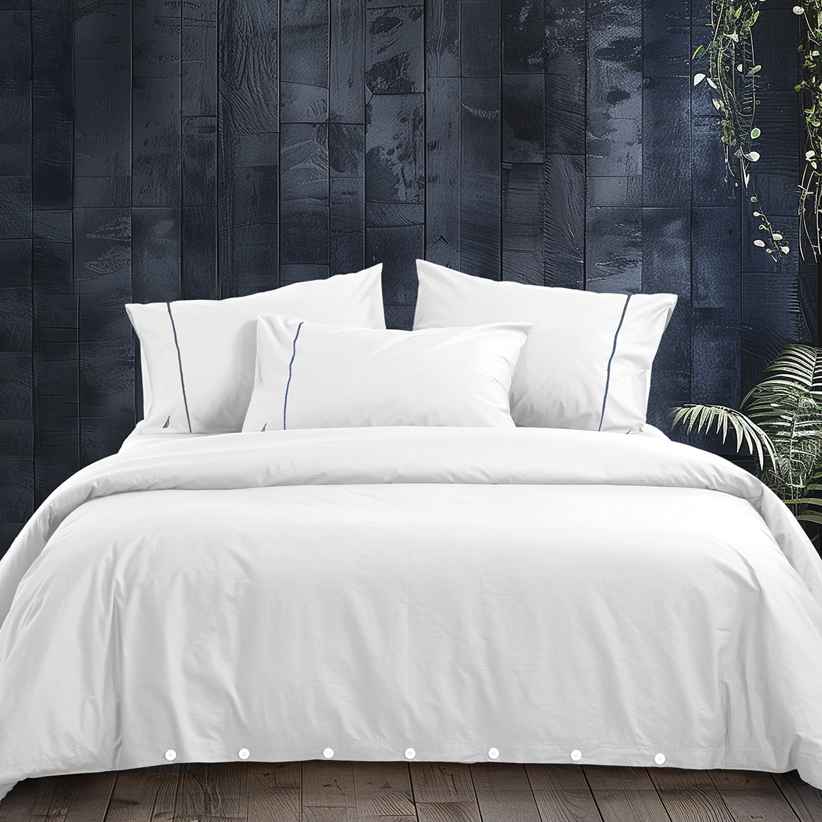 Παπλωματοθήκη Υπέρδιπλη (Σετ 240x220) Nautica By Nef-Nef Homeware Nau Wave Solid White