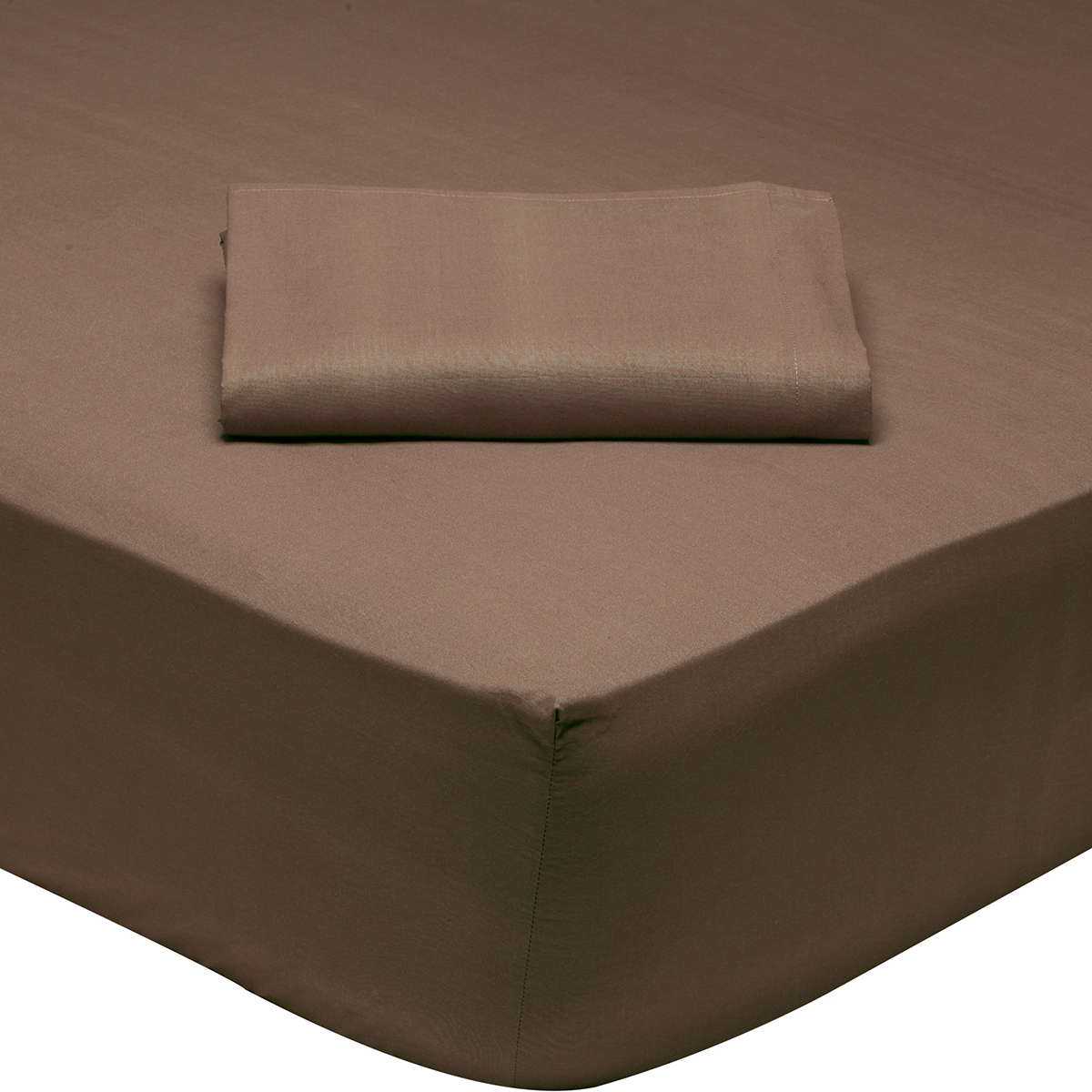 Σεντόνι King Size Με Λάστιχο (180x200+35) Das Home Best Line 1004 Καφε