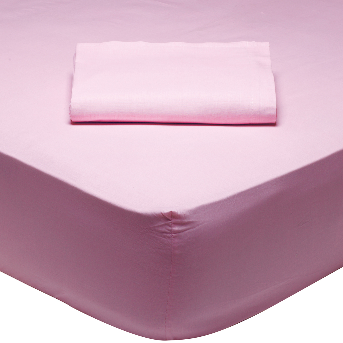 Σεντόνι King Size Με Λάστιχο (180x200+35) Das Home Best Line 1012 Ροζ