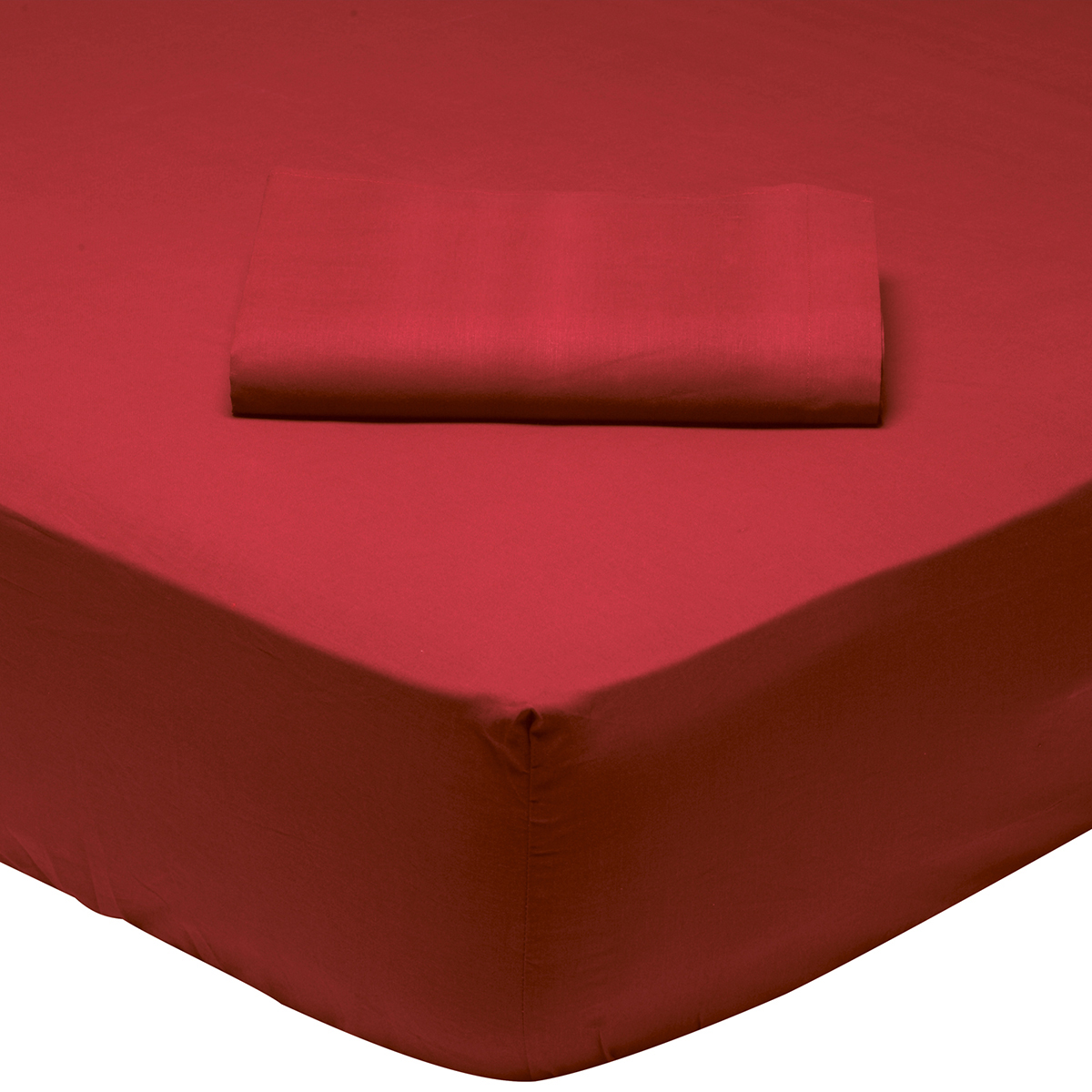 Σεντόνι King Size Με Λάστιχο (180x200+35) Das Home Best Line 1014 Μπορντω