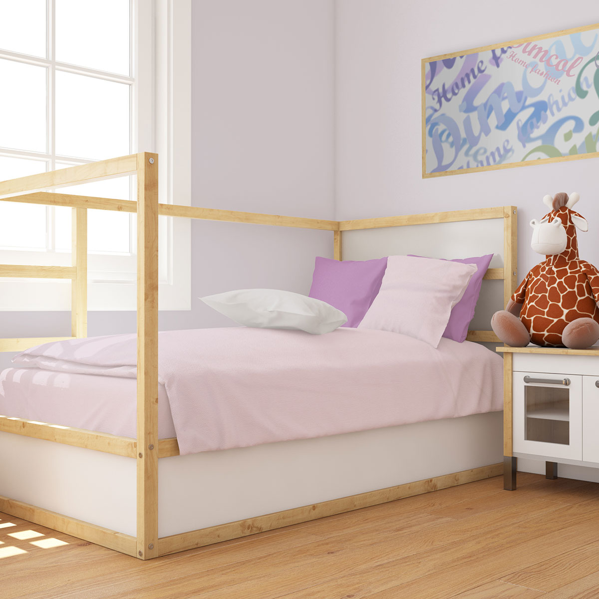 Σεντόνι Κούνιας Με Λάστιχο (70x140+15) Dimcol Solid 506 Light Purple