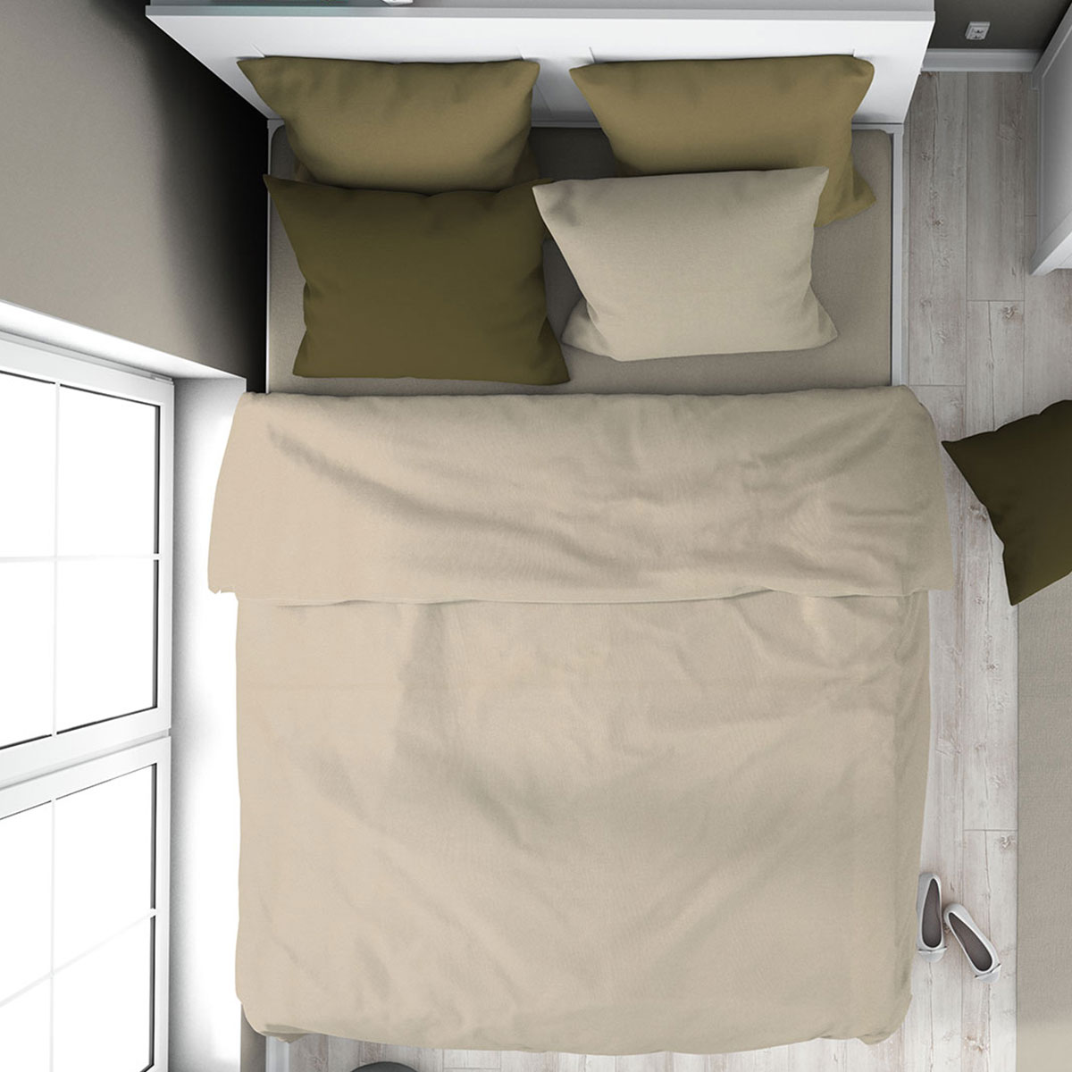 Πάπλωμα Υπέρδιπλο (220x240) Dimcol Solid 502 Beige