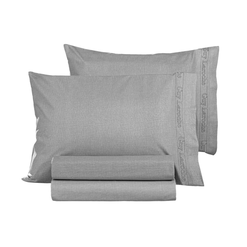 Σεντόνι King Size Επίπεδο (270x280) Guy Laroche Color Plus Silver