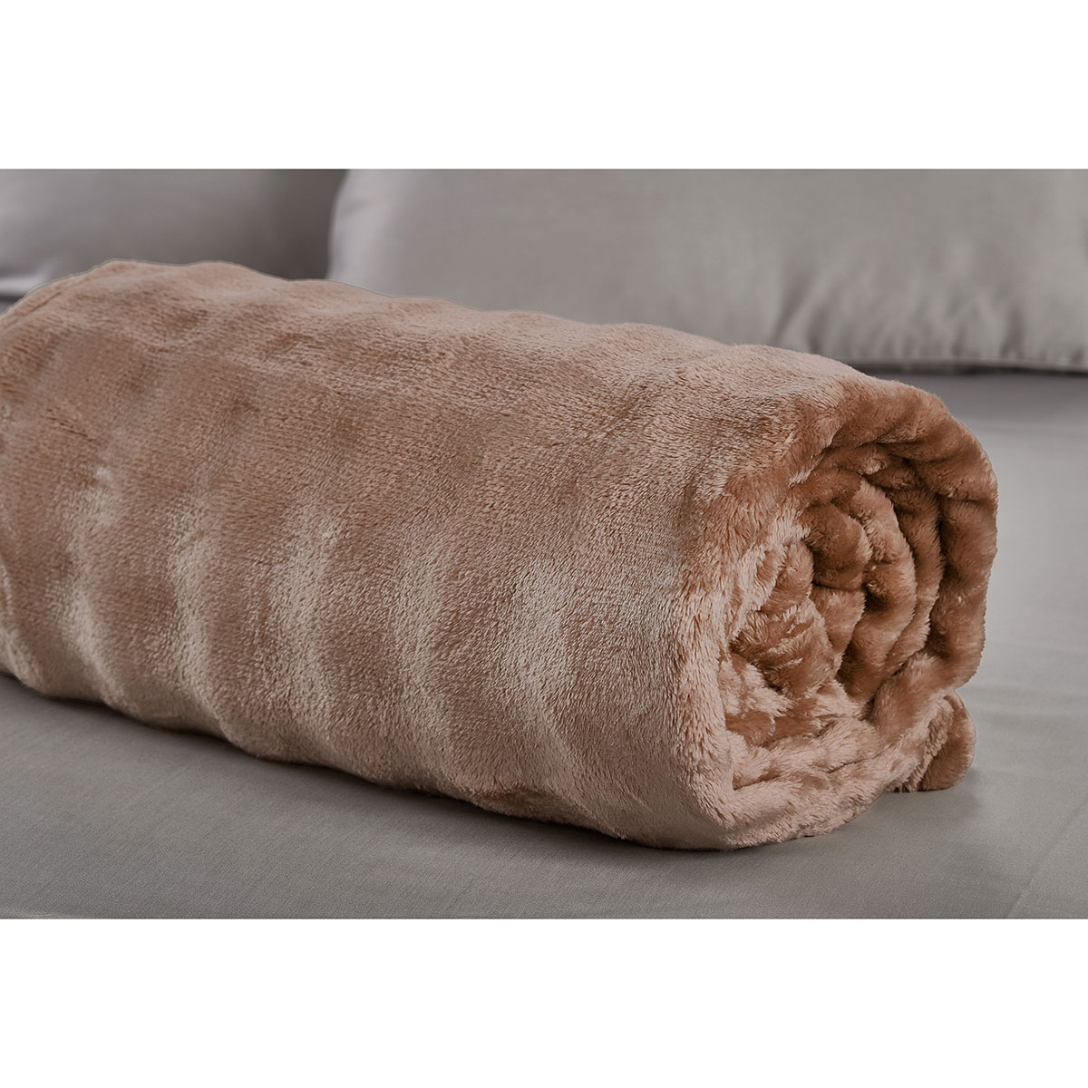 Κουβέρτα Fleece Μονή (160x220) Whitegg KB158 3-Coffee