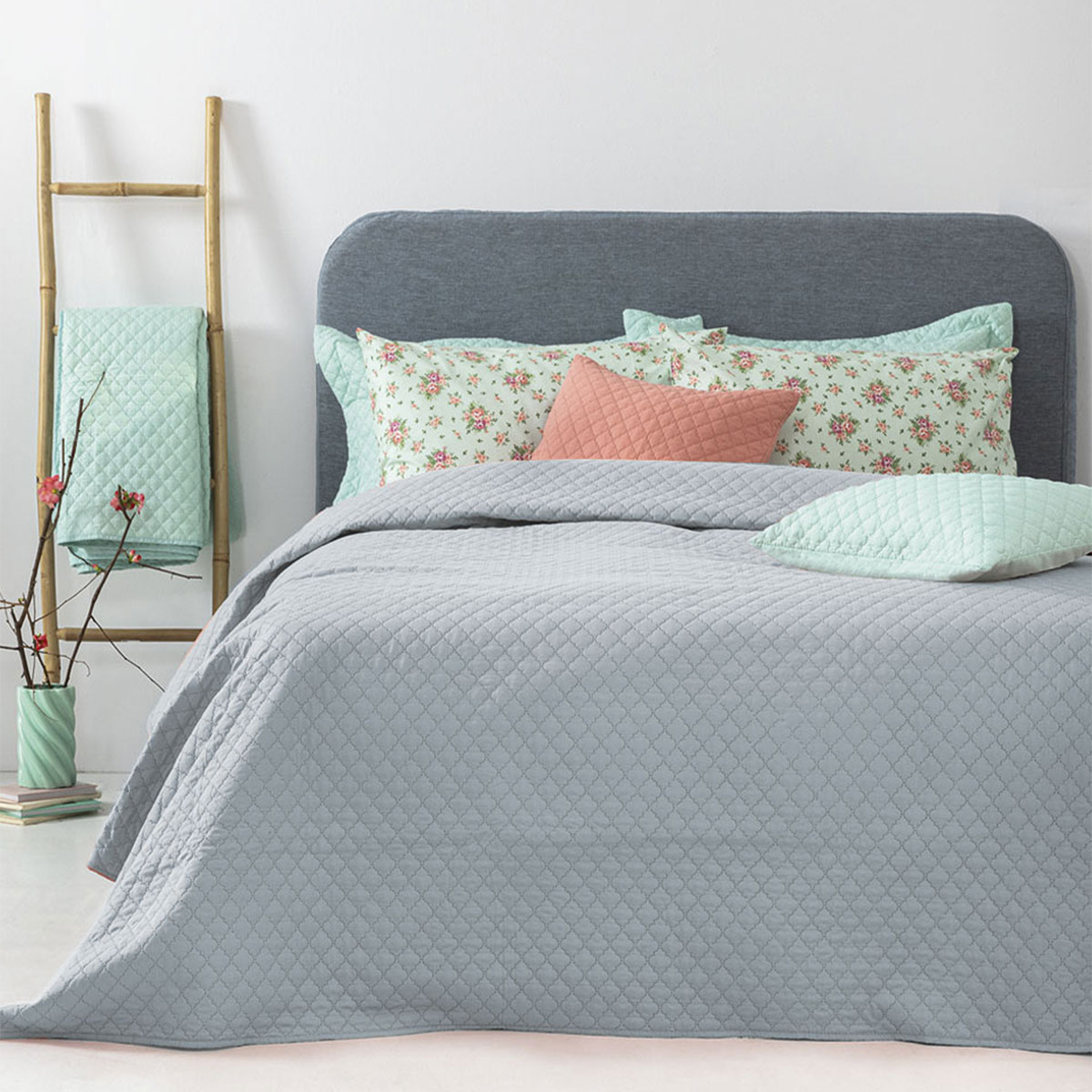 Κουβερλί King Size (Σετ 260x240) Palamaiki Jenn/2 Grey