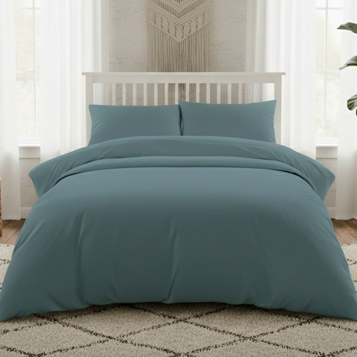 Σεντόνι King Size Με Λάστιχο (180x200+35) Melinen Lavish Satin D.Aqua Dark Aqua