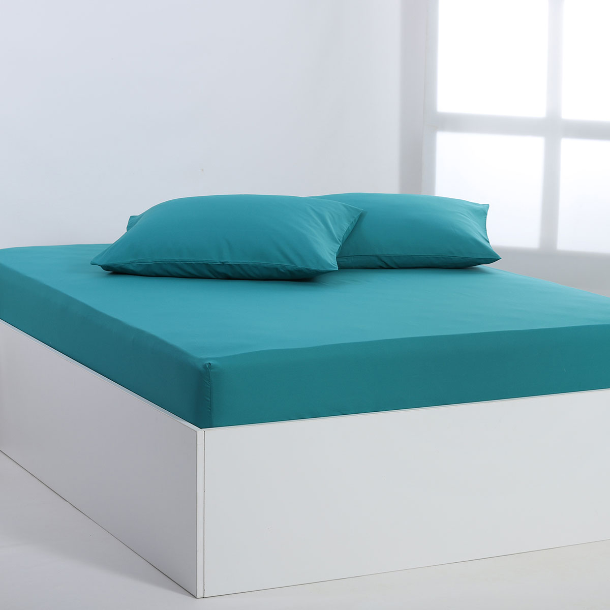 Σεντόνι Ημίδιπλο Με Λάστιχο (125x200+35) Silk Fashion Essential Teal Blue