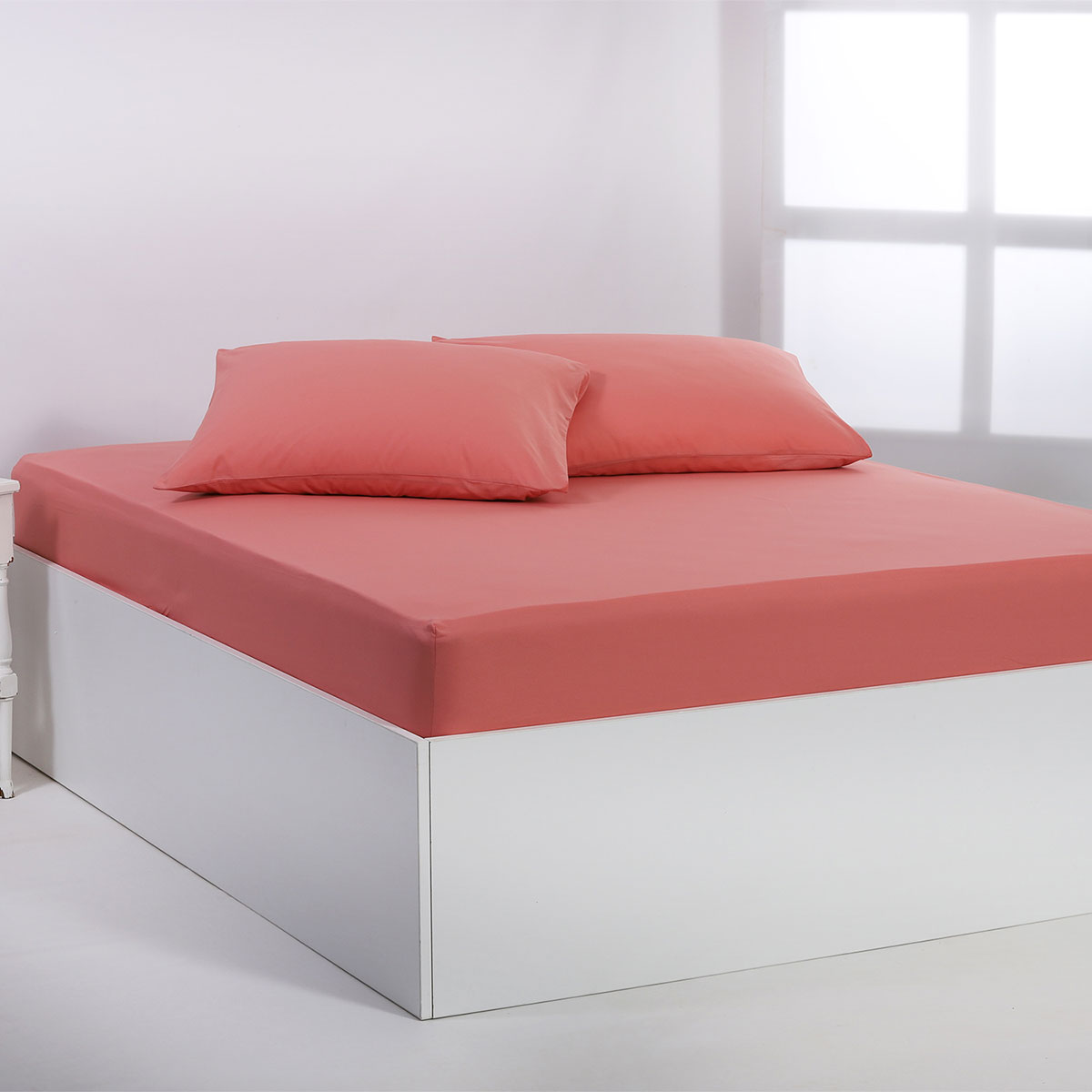 Σεντόνι Ημίδιπλο Με Λάστιχο (125x200+35) Silk Fashion Essential Coral Almond