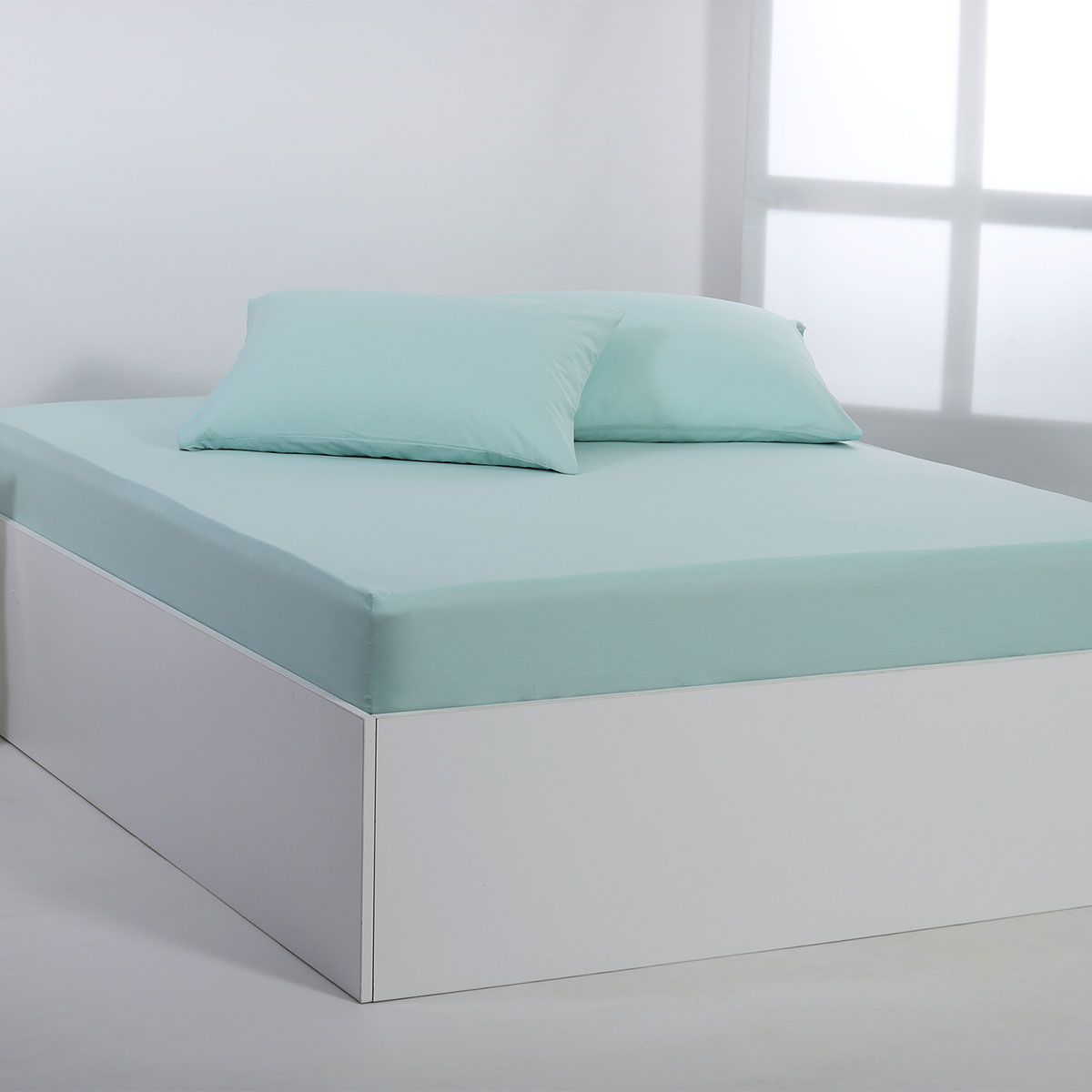 Σεντόνι Υπέρδιπλο Με Λάστιχο (165x200+35) Silk Fashion Essential Misty Jade