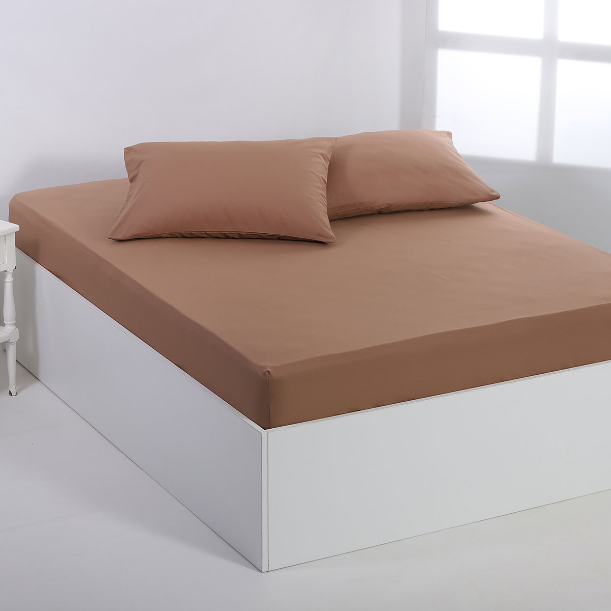 Σεντόνι Υπέρδιπλο Με Λάστιχο (165x200+35) Silk Fashion Essential Praline