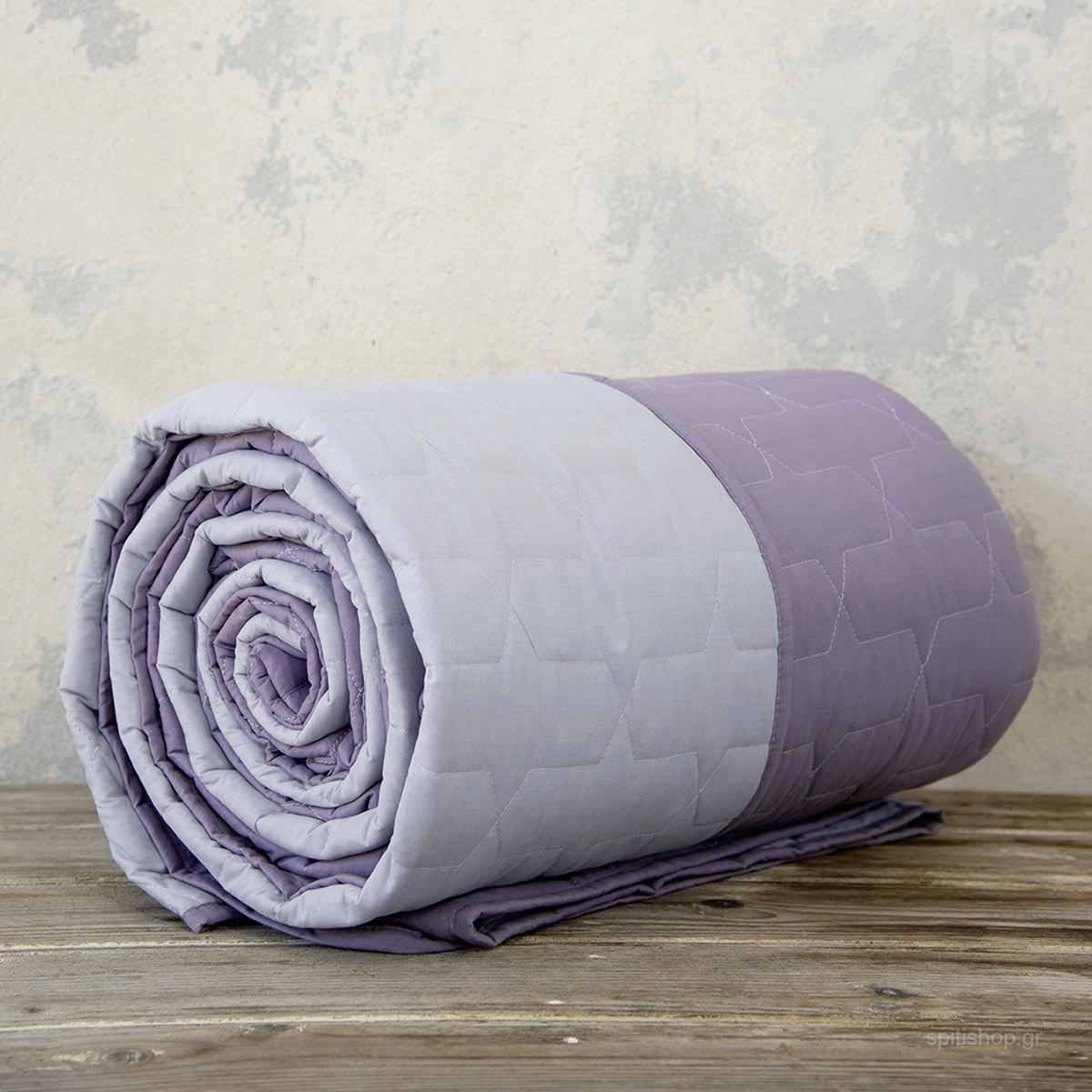 Κουβερλί King Size (240x265) 2 Όψεων Nima Bed Linen Deploy Flint Grey/Earth Grey