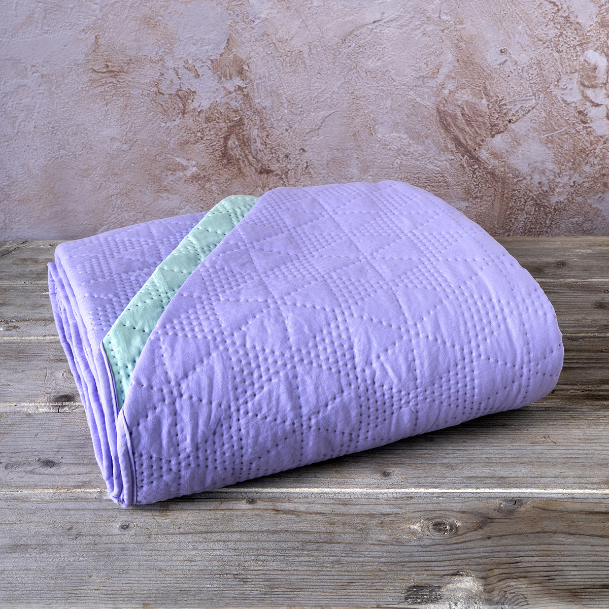 Κουβερλί Υπέρδιπλο (220x240) 2 Όψεων Nima Bed Linen Armon Lavender-Pistachio