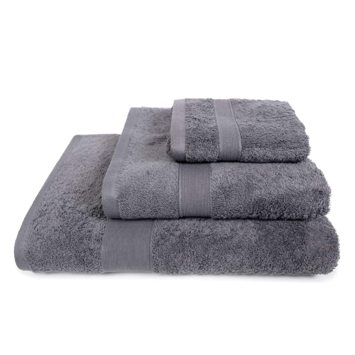 Πετσέτα Προσώπου (50x100) Naf-Naf Bonjour 600gsm Dark Grey