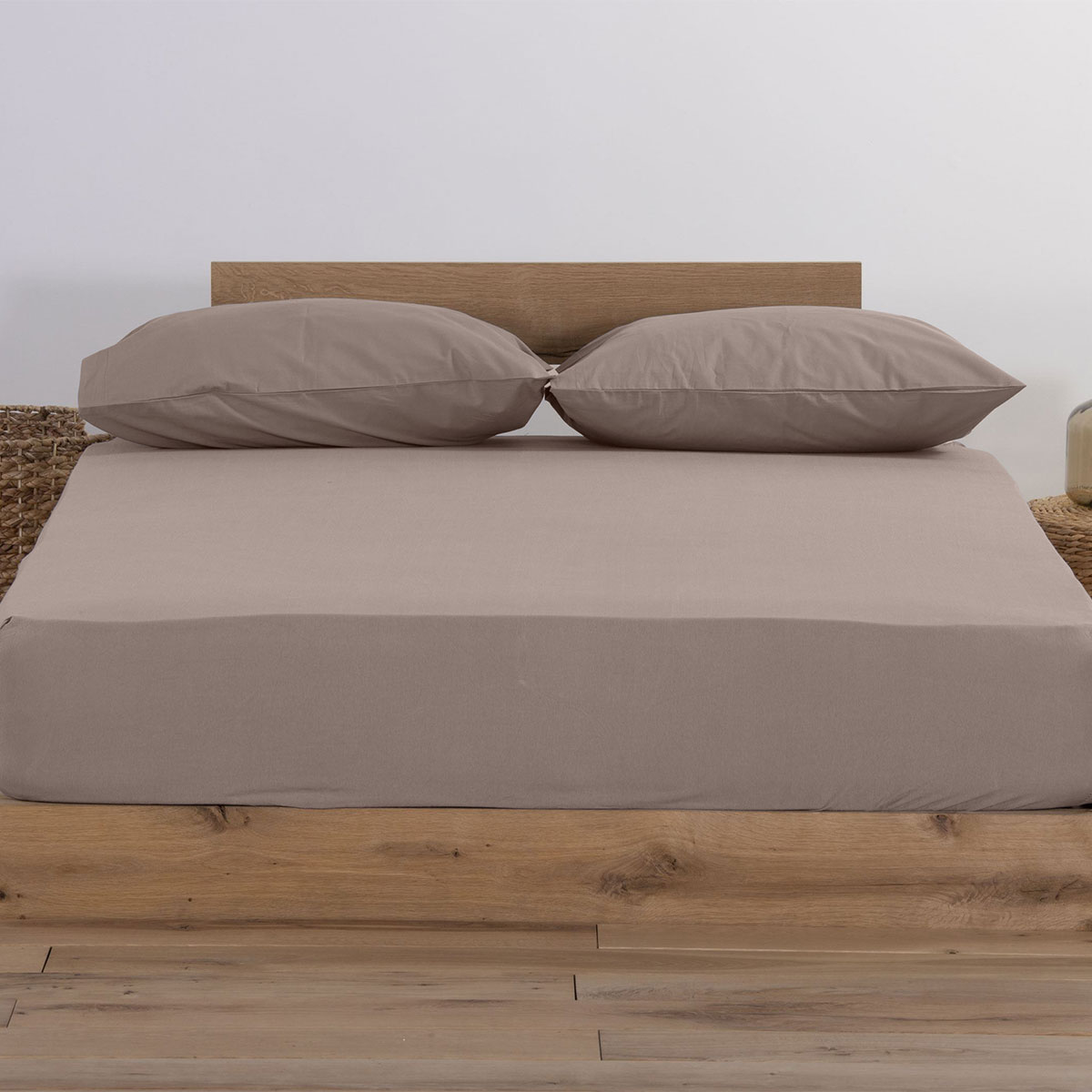 Σεντόνι Μακό Διπλό με Λάστιχο (140X200+30) Nef-Nef Homeware Jersey Mocca Λευκά Είδη Κρεβατοκάμαρας Σεντόνια Διπλά Spitishop