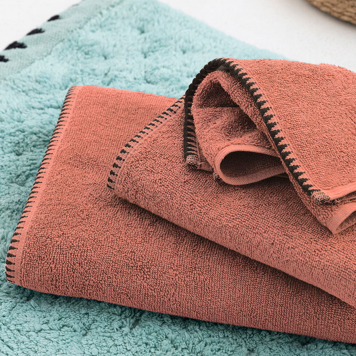 Πετσέτες Μπάνιου (Σετ 3τμχ) Palamaiki Towels Brooklyn 500gsm Brick