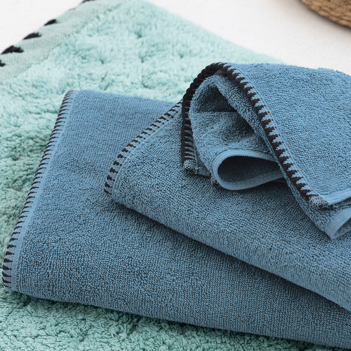 Πετσέτες Μπάνιου (Σετ 3τμχ) Palamaiki Towels Brooklyn 500gsm Denim