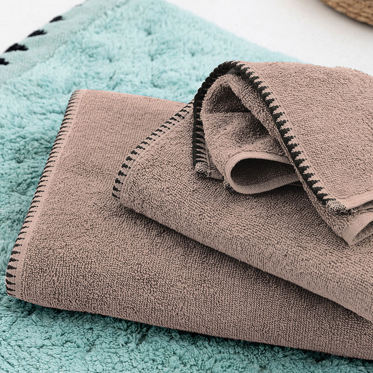 Πετσέτες Μπάνιου (Σετ 3τμχ) Palamaiki Towels Brooklyn 500gsm Taupe