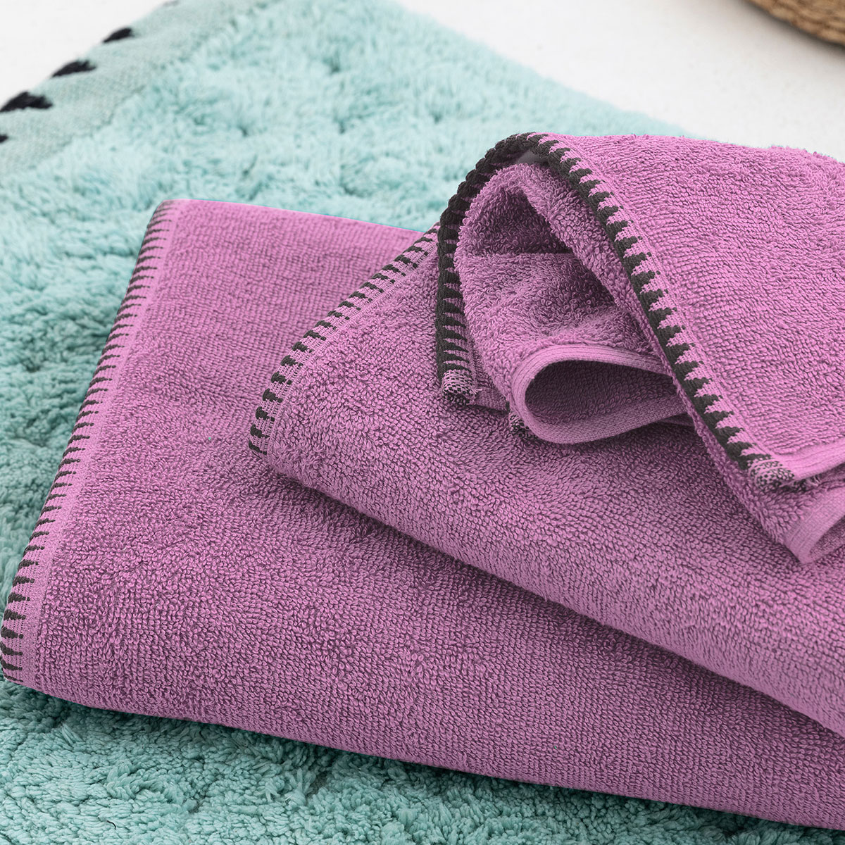 Πετσέτες Μπάνιου (Σετ 3τμχ) Palamaiki Towels Brooklyn 500gsm Violet