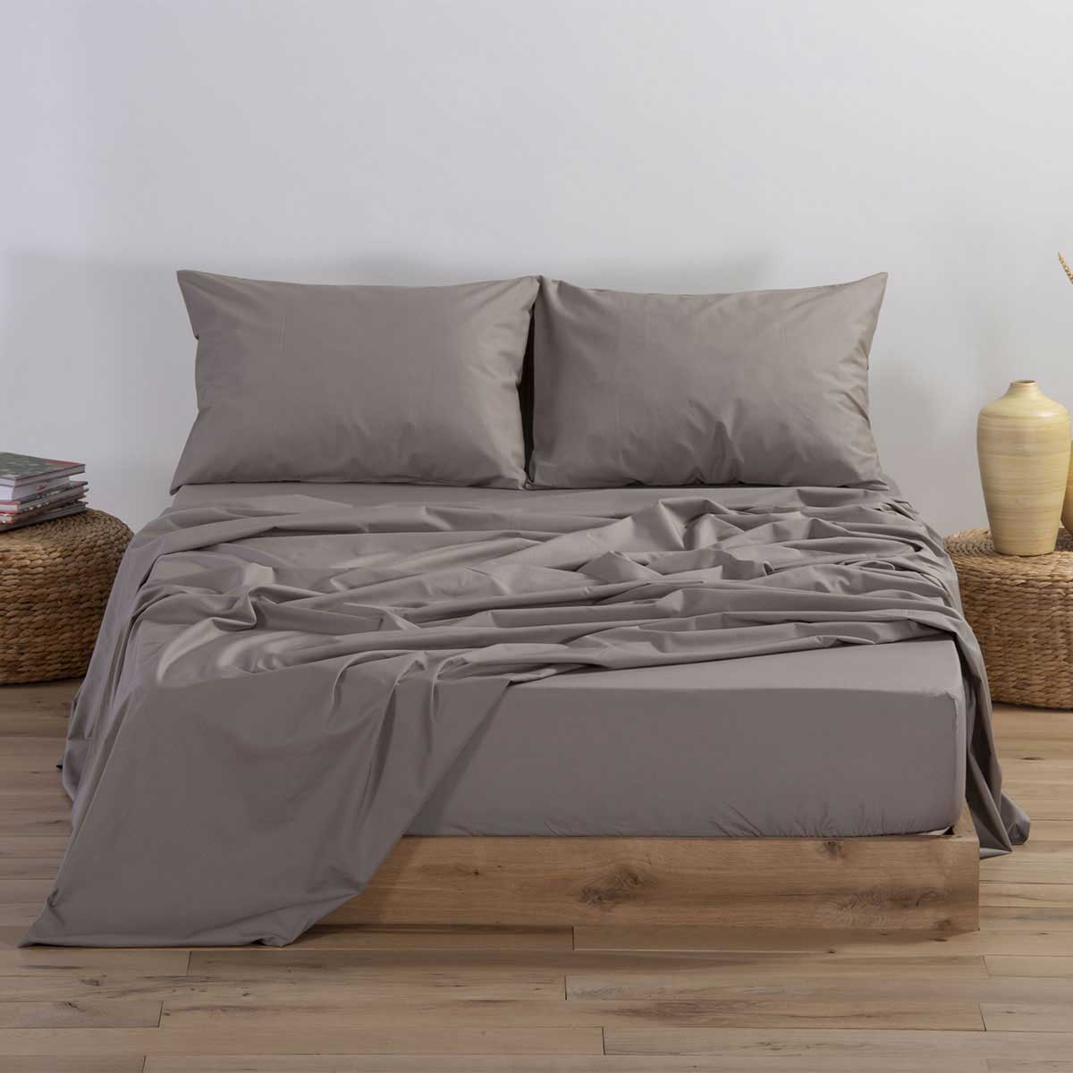 Σεντόνι Μονό Επίπεδο (170x270) Nef-Nef Homeware Basic Mocca 1185