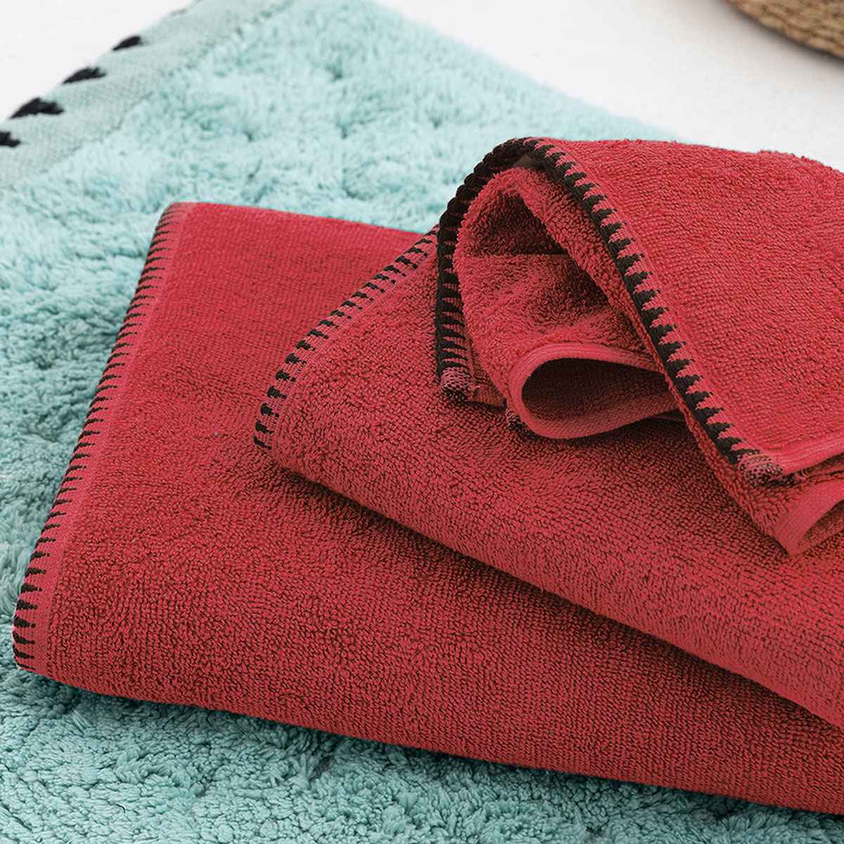 Πετσέτα Προσώπου (50x90) Palamaiki Towels Brooklyn 500gsm Red