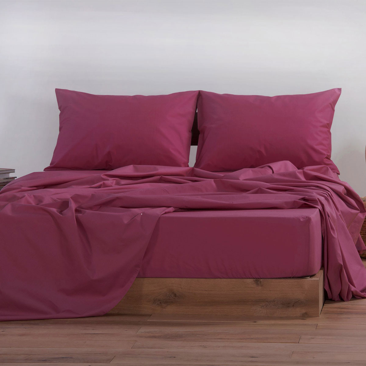 Σεντόνι Μονό Επίπεδο (170x270) Nef-Nef Homeware Basic Bordo 1218