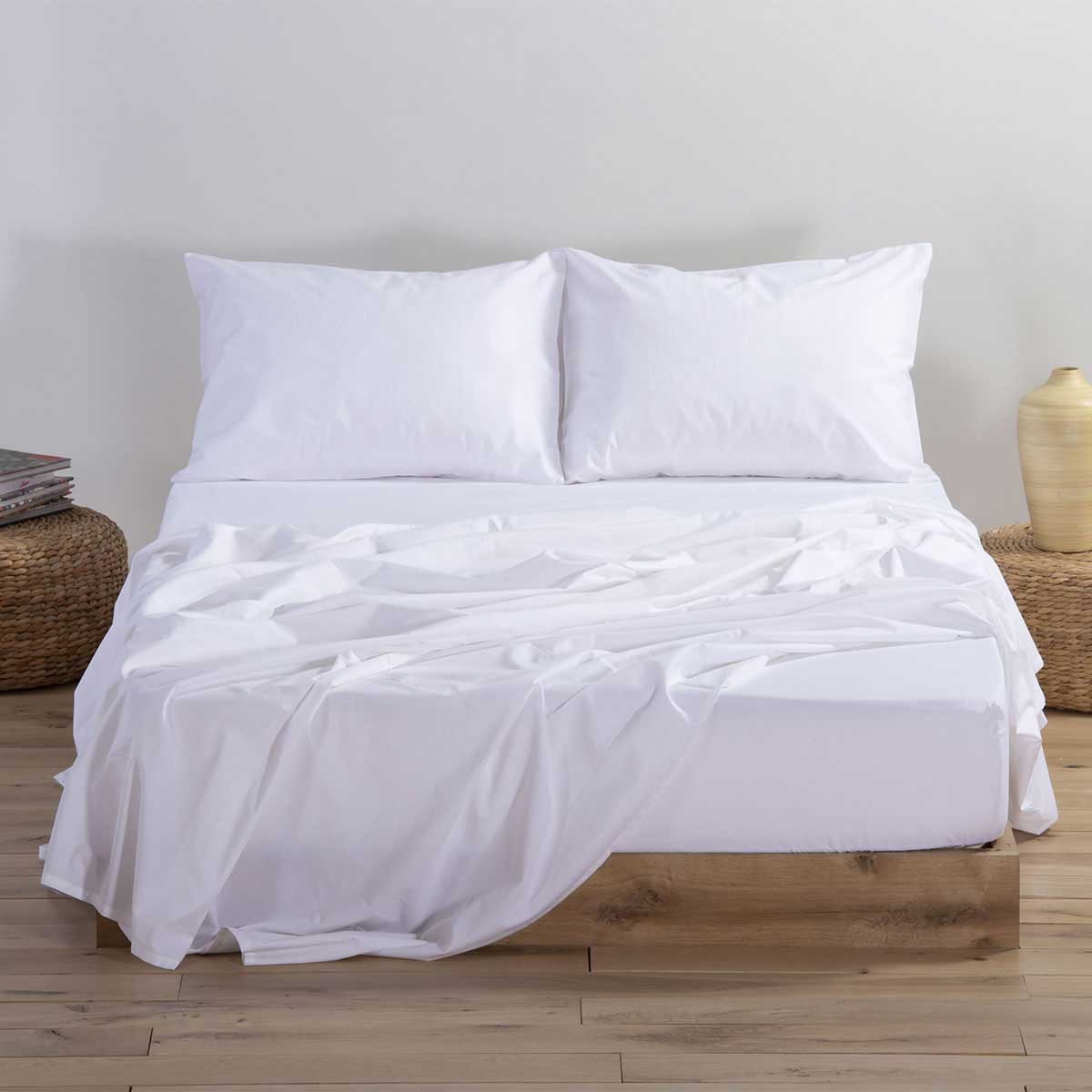Σεντόνι Μονό Με Λάστιχο (100x200+30) Nef-Nef Homeware Basic White