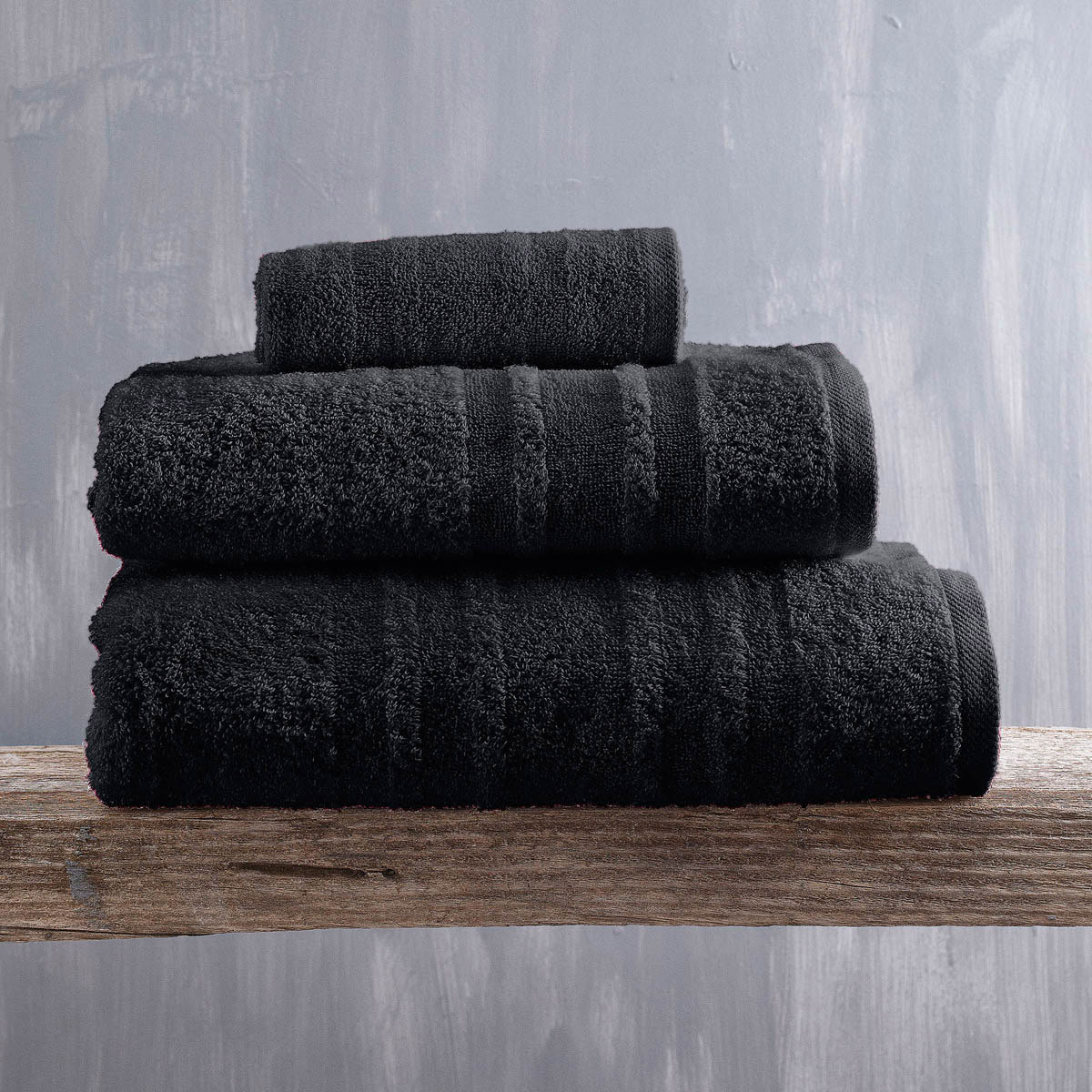 Πετσέτα Σώματος (100x150) Rythmos Laura 500gsm Μαυρο