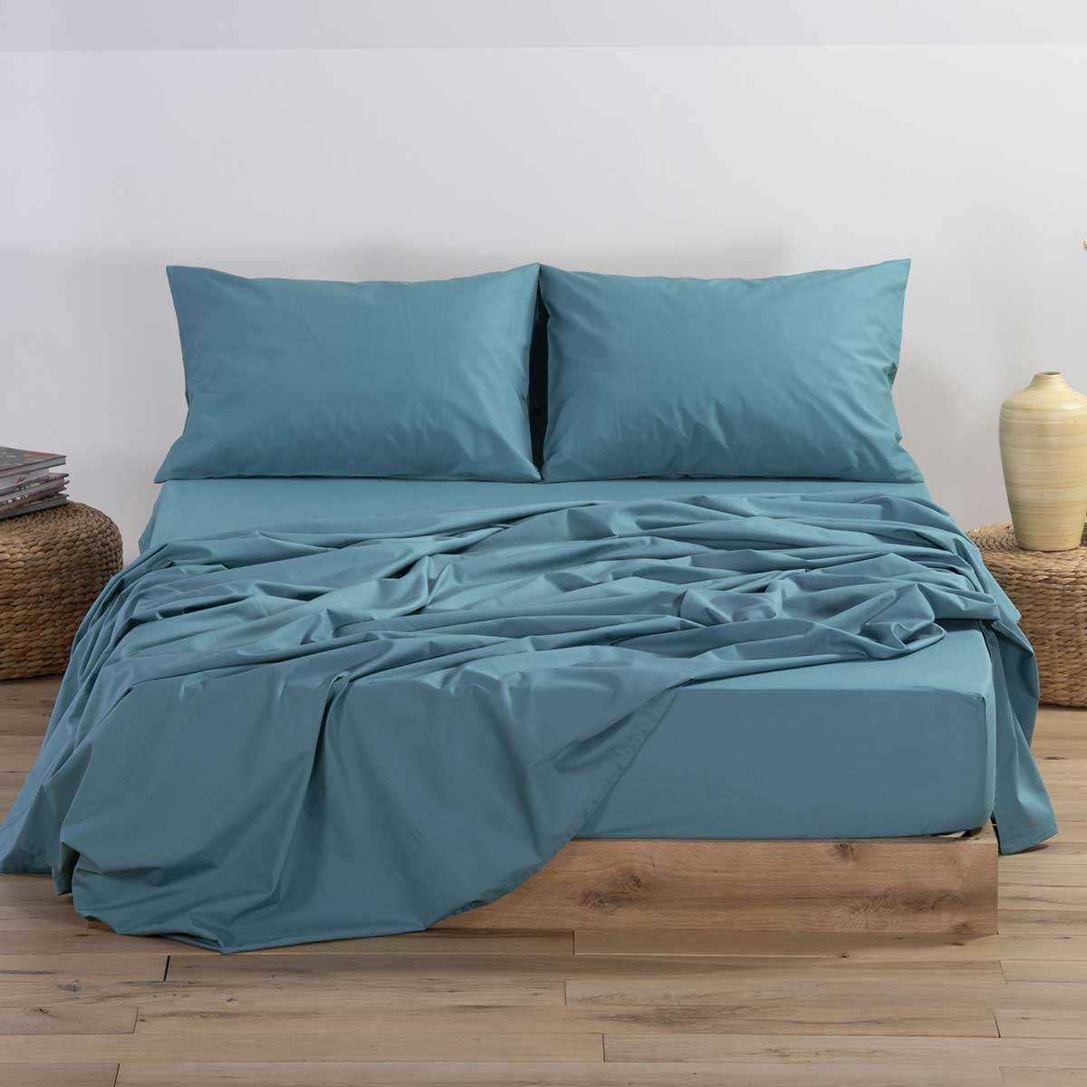 Ζεύγος Μαξιλαροθήκες (52x72) Nef-Nef Homeware Basic Dusty Petrol