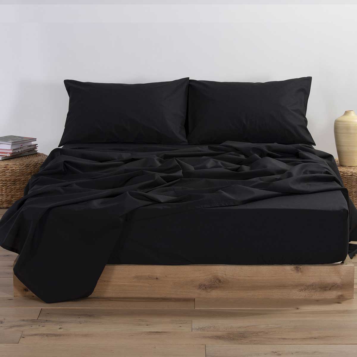 Ζεύγος Μαξιλαροθήκες (52x72) Nef-Nef Homeware Basic Black