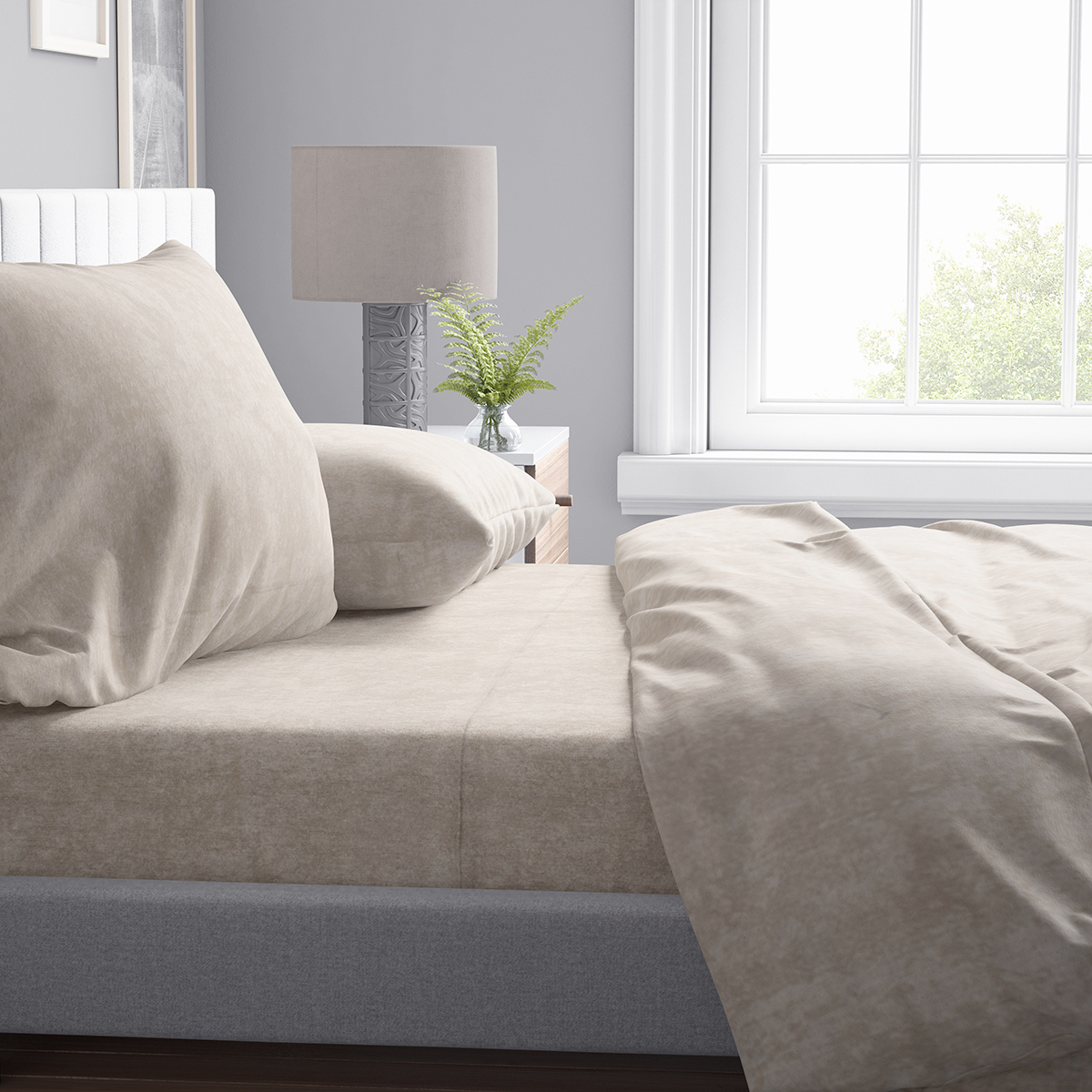 Σεντόνι Υπέρδιπλο Επίπεδο (240x270) Dimcol Shadow 11 Beige