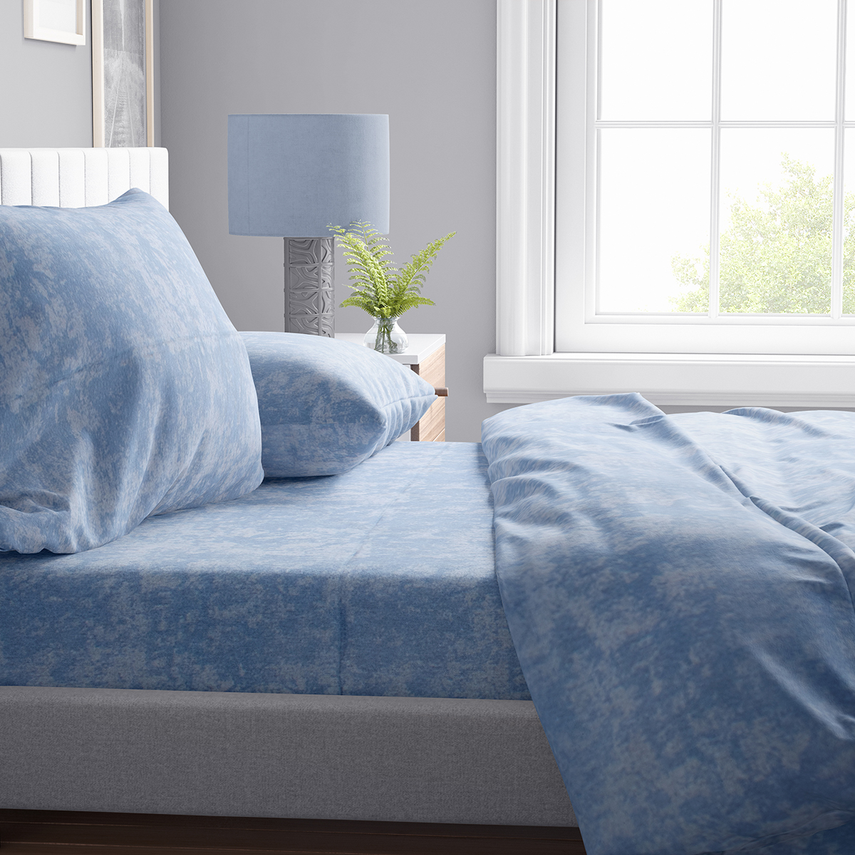 Μαξιλαροθήκη (50x70) Dimcol Shadow 14 Sky Blue