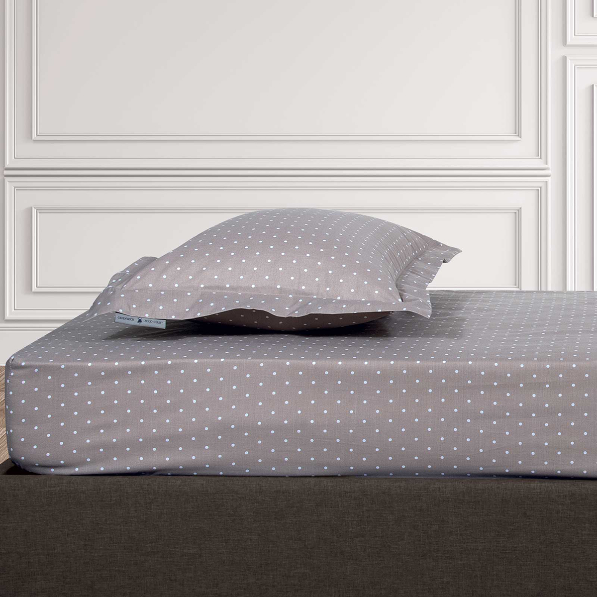 Σεντόνι Μονό Με Λάστιχο (100x200+35) Greenwich Polo Club Loft Dots 2504 Beige
