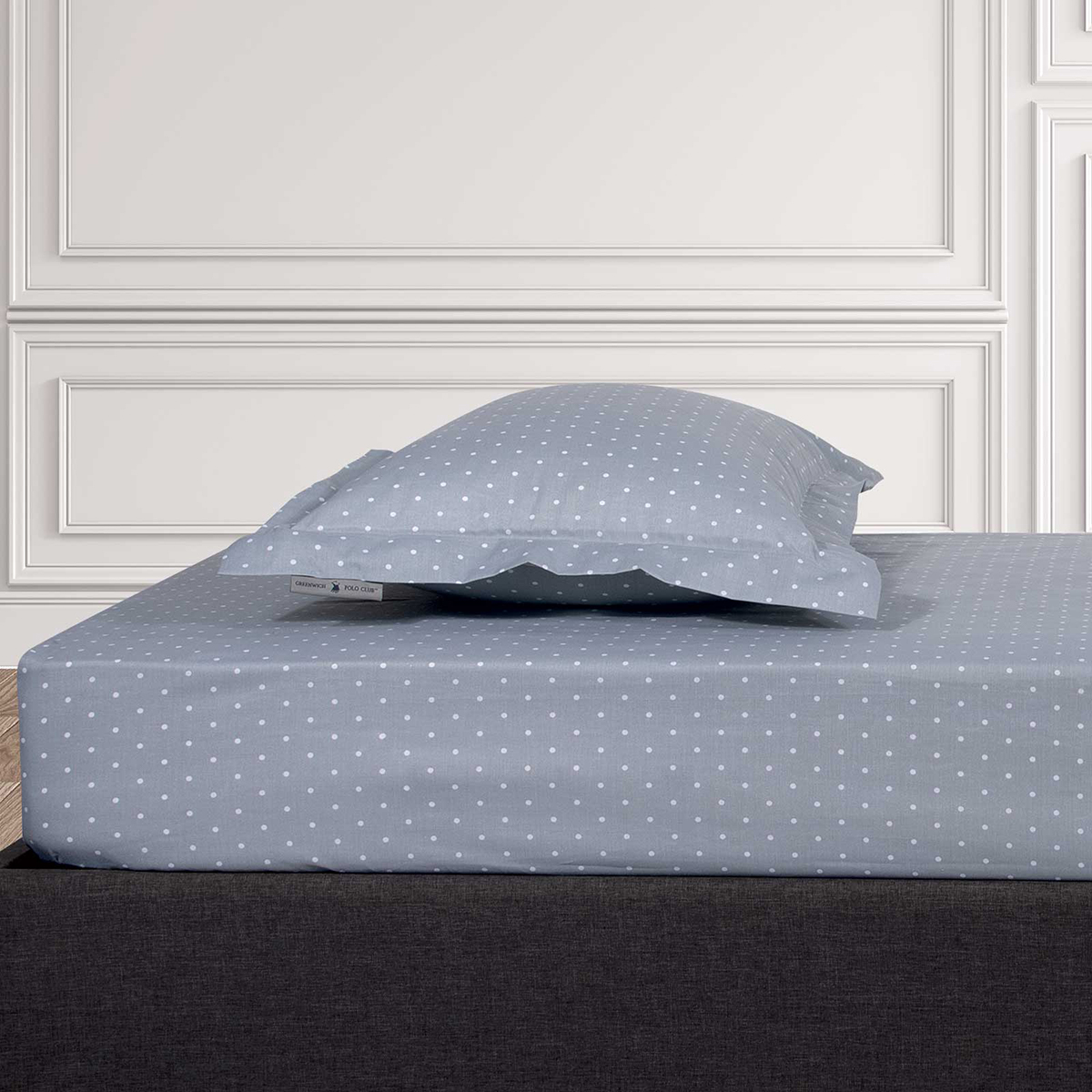 Σεντόνι Υπέρδιπλο Επίπεδο (240x260) Greenwich Polo Club Loft Dots 2502 Grey
